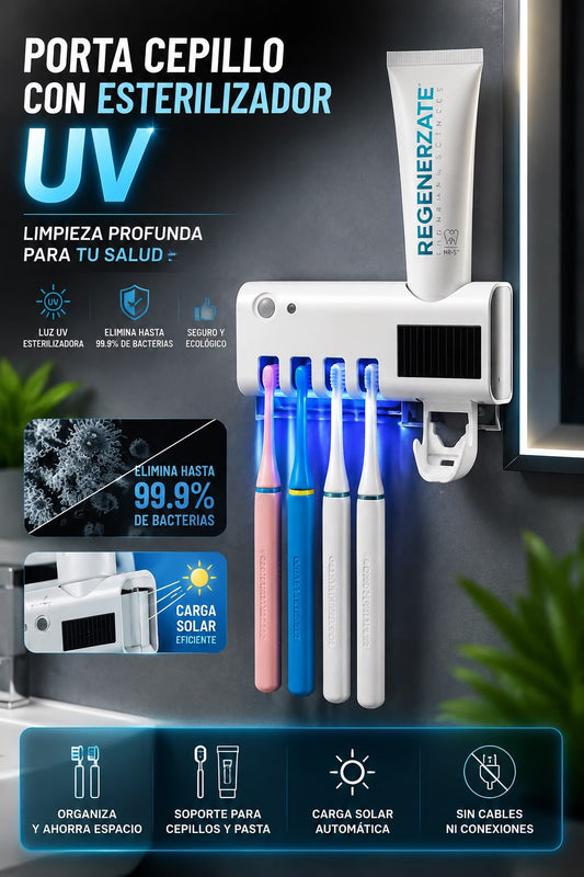 Soporte Inteligente para Cepillos con Dispensador de Pasta