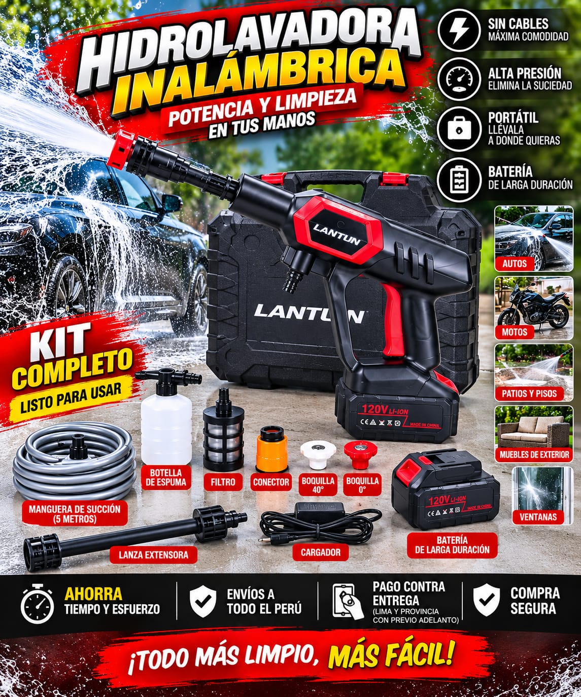 Hidrolavadora Inalámbrica